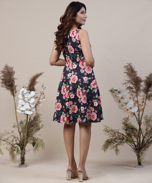 Princess Line Scoop Neck Sleeveless Dress